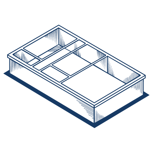 Knock down curb assembly
